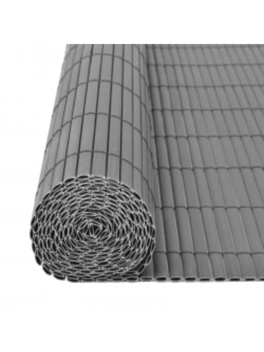 Oboustranný zahradní plot 110 x 400 cm šedý
