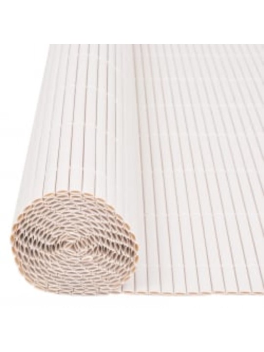 Oboustranný zahradní plot 110 x 500 cm bílý