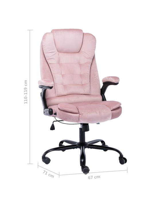 Kancelářská židle růžová samet