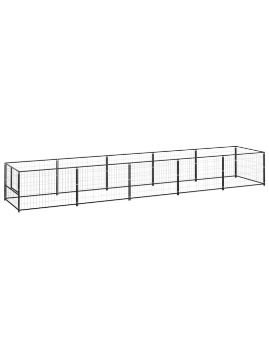 Psí kotec černý 5 m² ocel