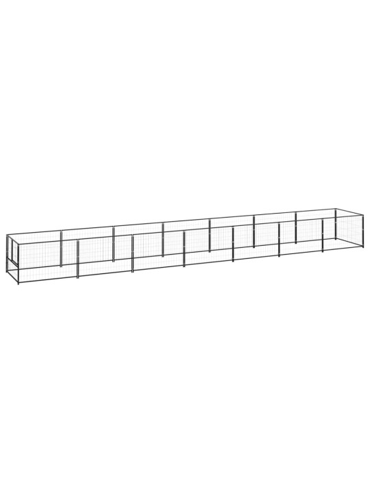 Psí kotec černý 7 m² ocel