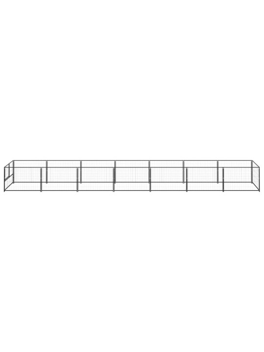Psí kotec černý 7 m² ocel