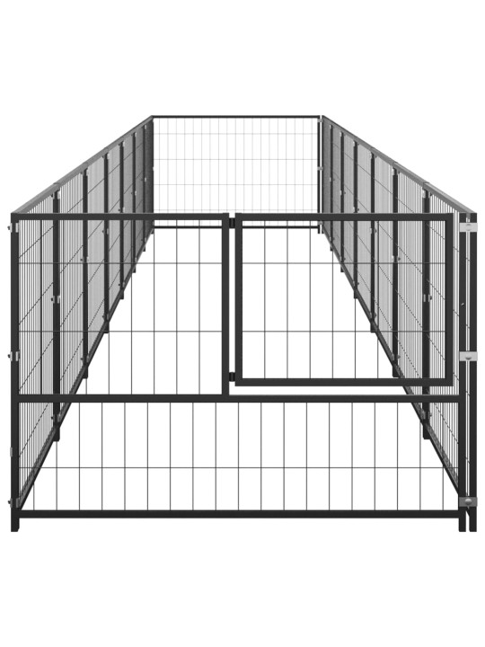 Psí kotec černý 7 m² ocel