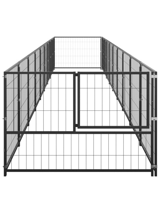 Psí kotec černý 9 m² ocel