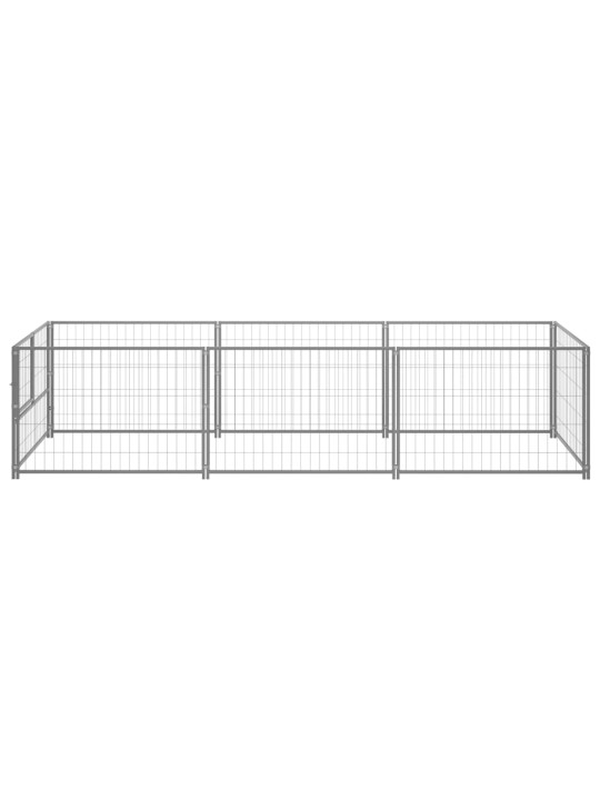 Psí kotec stříbrný 3 m² ocel