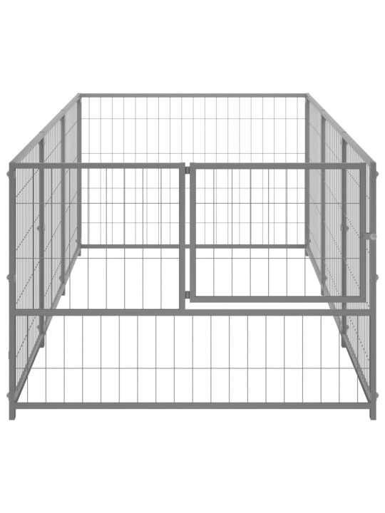 Psí kotec stříbrný 3 m² ocel