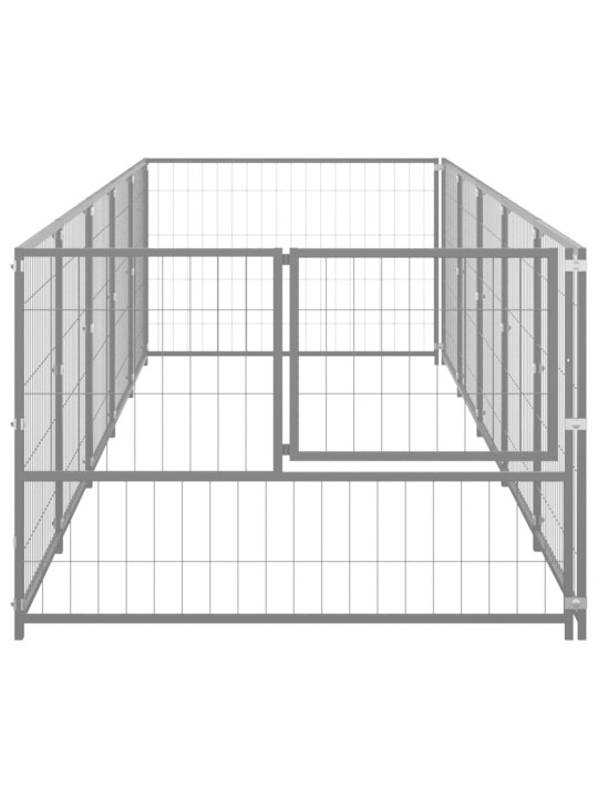 Psí kotec stříbrný 5 m² ocel