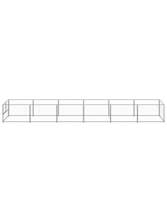 Psí kotec stříbrný 6 m² ocel
