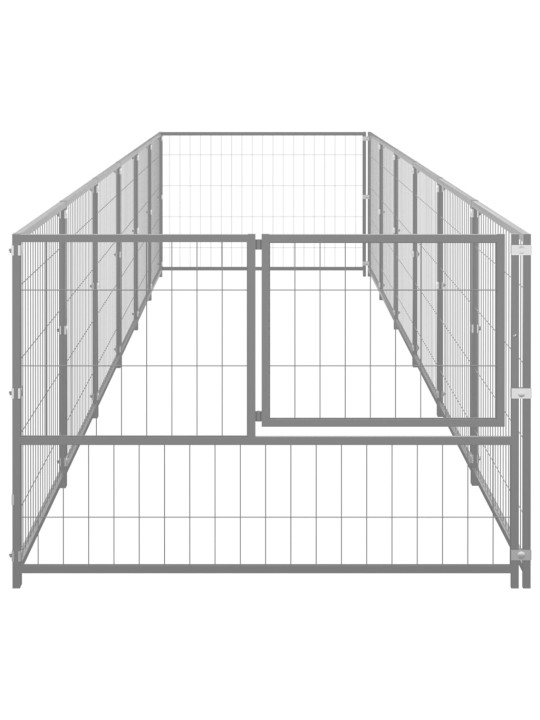 Psí kotec stříbrný 6 m² ocel