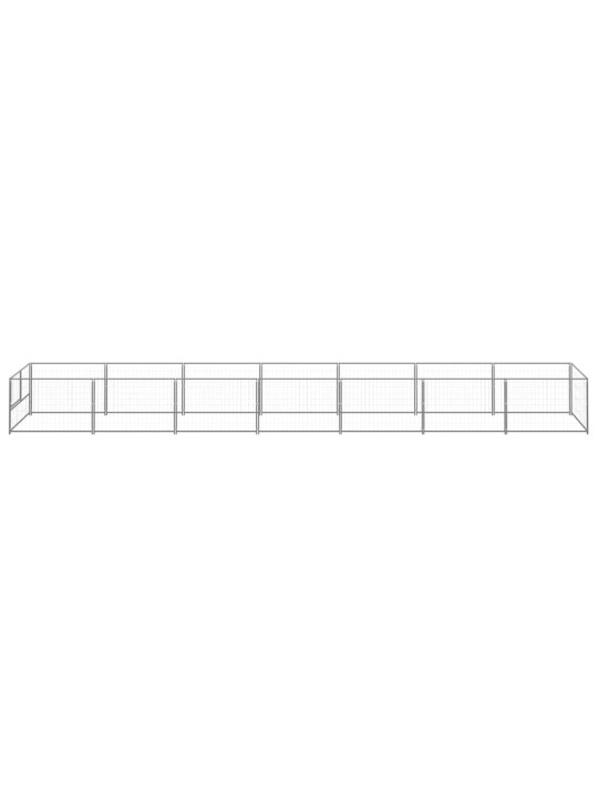 Psí kotec stříbrný 7 m² ocel