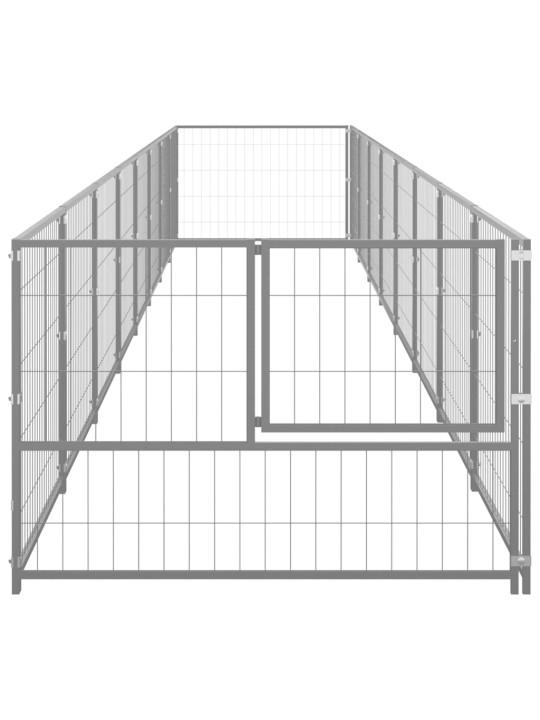 Psí kotec stříbrný 8 m² ocel
