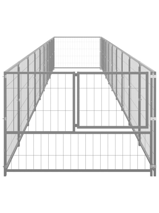 Psí kotec stříbrný 9 m² ocel