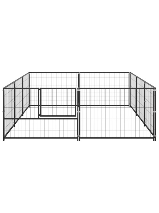 Psí kotec černý 6 m² ocel
