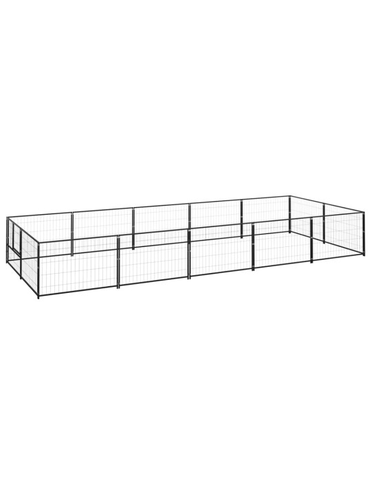 Psí kotec černý 10 m² ocel