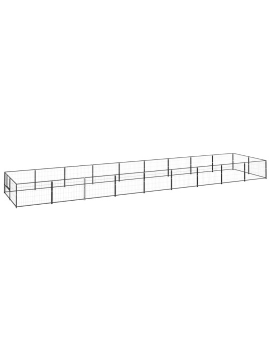 Psí kotec černý 18 m² ocel