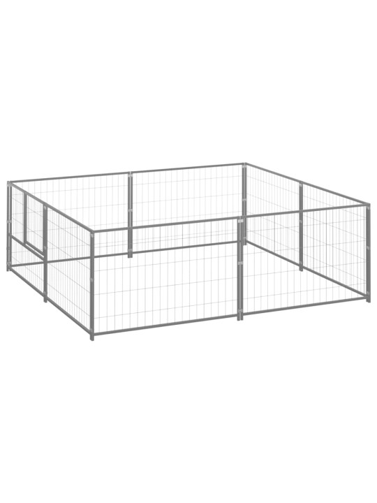 Psí kotec stříbrný 4 m² ocel