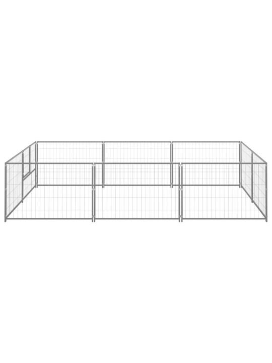 Psí kotec stříbrný 6 m² ocel