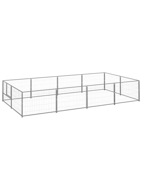 Psí kotec stříbrný 8 m² ocel