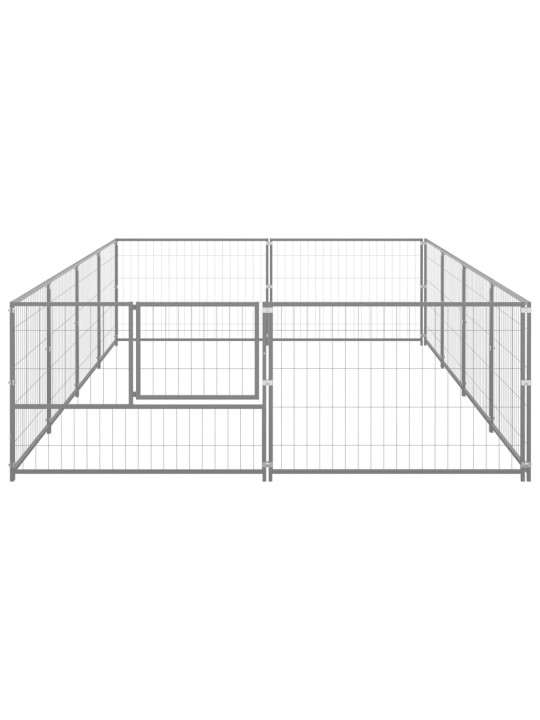 Psí kotec stříbrný 8 m² ocel