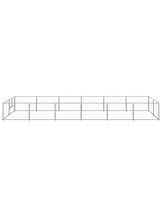 Psí kotec stříbrný 12 m² ocel