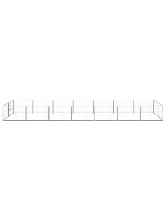 Psí kotec stříbrný 14 m² ocel