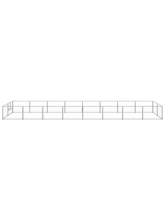 Psí kotec stříbrný 16 m² ocel
