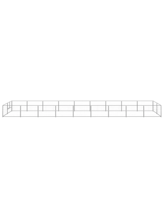 Psí kotec stříbrný 18 m² ocel