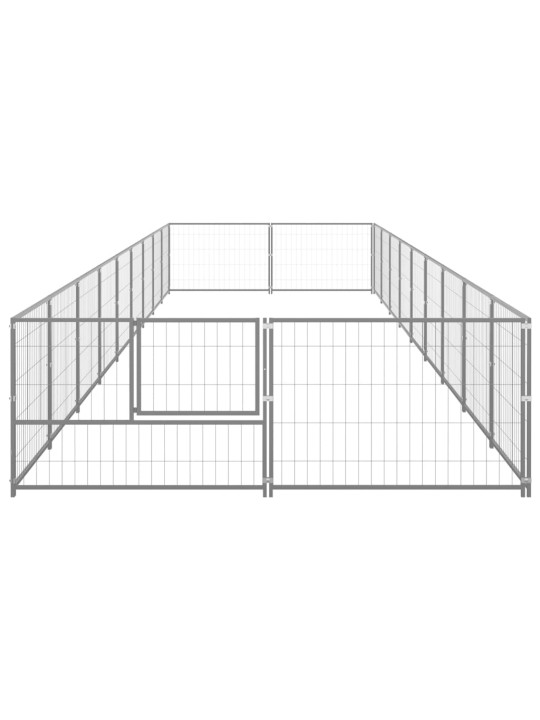 Psí kotec stříbrný 18 m² ocel