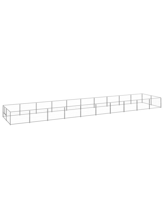 Psí kotec stříbrný 20 m² ocel