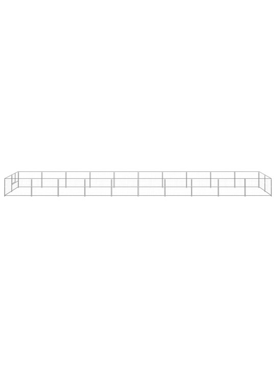 Psí kotec stříbrný 20 m² ocel