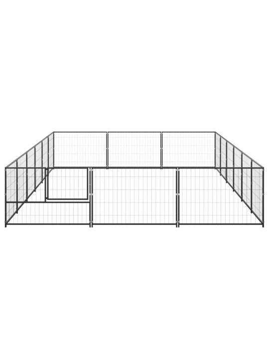 Psí kotec černý 18 m² ocel