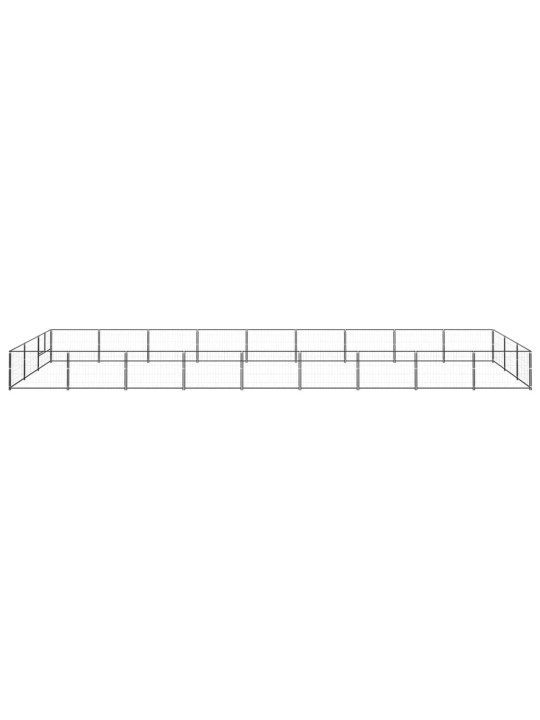 Psí kotec černý 27 m² ocel