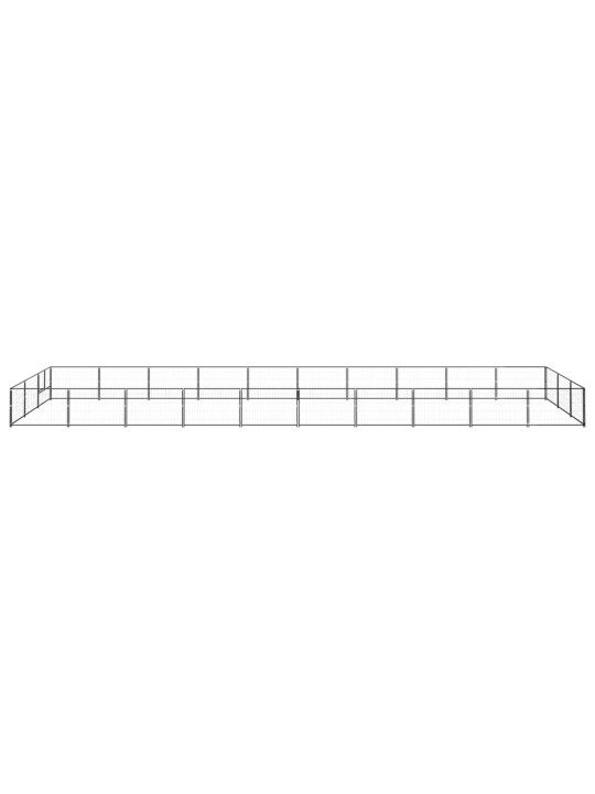 Psí kotec černý 30 m² ocel