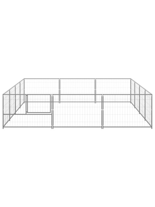 Psí kotec stříbrný 12 m² ocel
