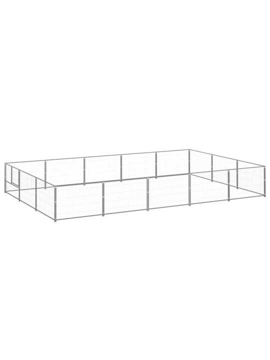 Psí kotec stříbrný 15 m² ocel