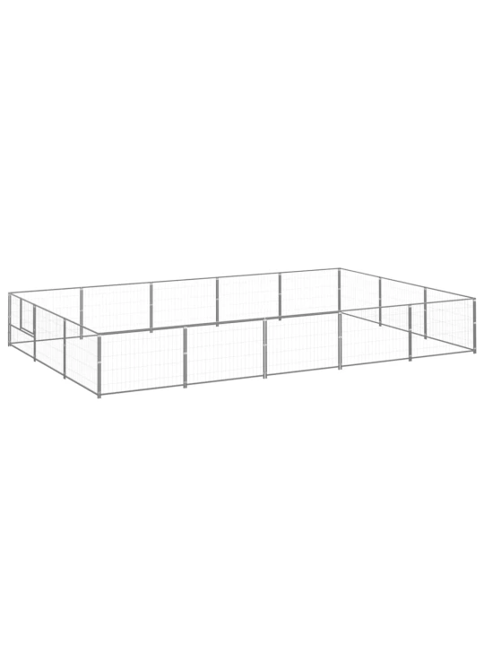 Psí kotec stříbrný 15 m² ocel