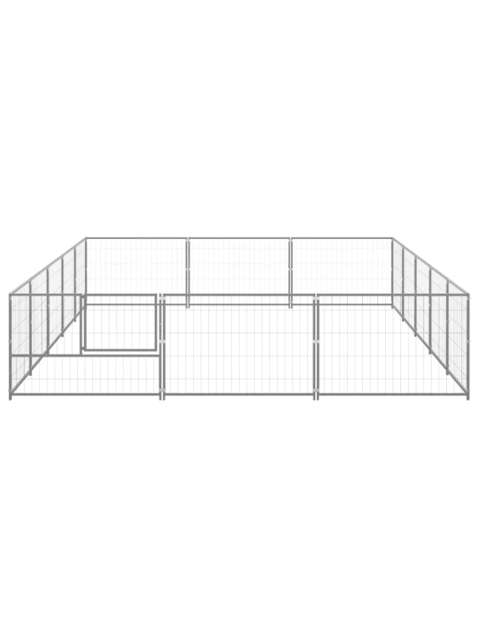 Psí kotec stříbrný 15 m² ocel