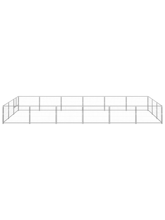 Psí kotec stříbrný 18 m² ocel