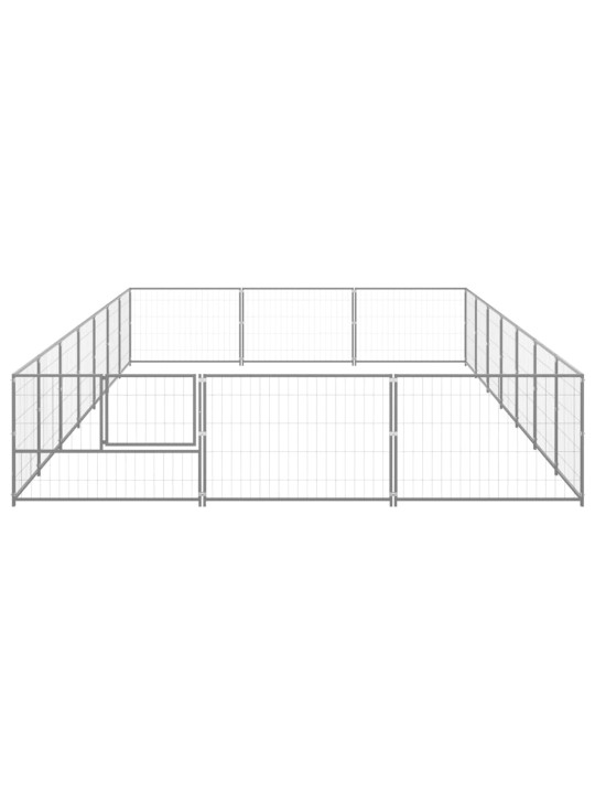 Psí kotec stříbrný 21 m² ocel