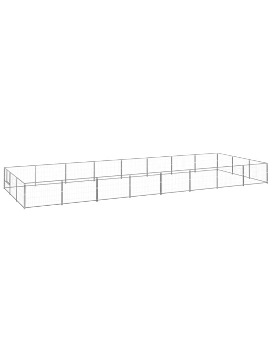 Psí kotec stříbrný 24 m² ocel