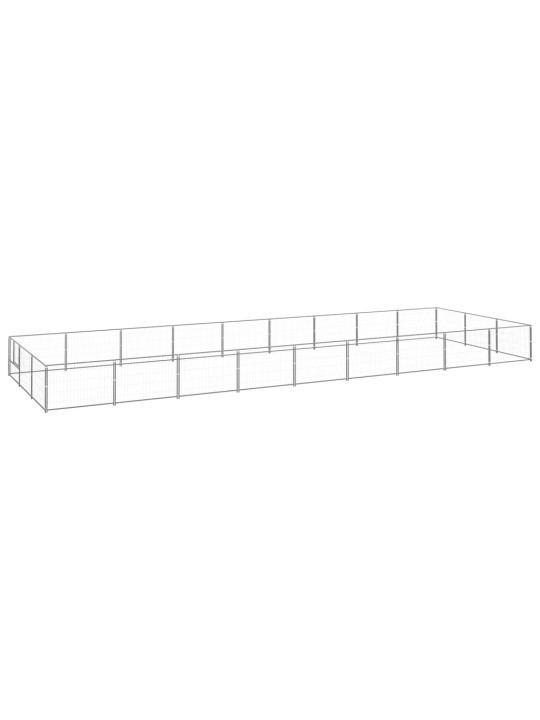Psí kotec stříbrný 27 m² ocel
