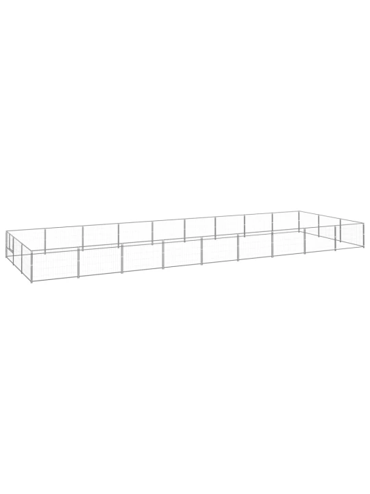 Psí kotec stříbrný 27 m² ocel