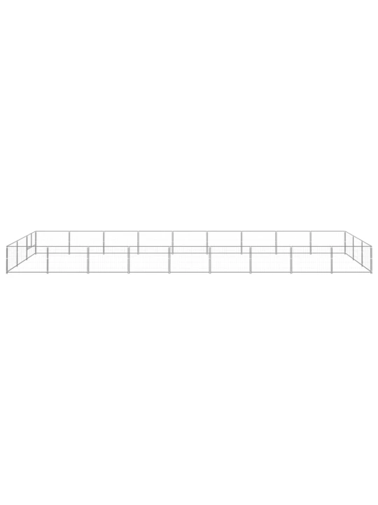 Psí kotec stříbrný 27 m² ocel