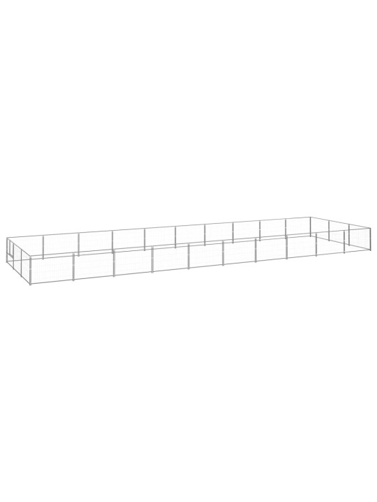 Psí kotec stříbrný 30 m² ocel