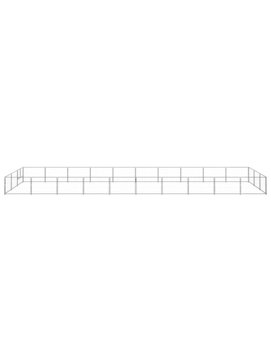 Psí kotec stříbrný 30 m² ocel