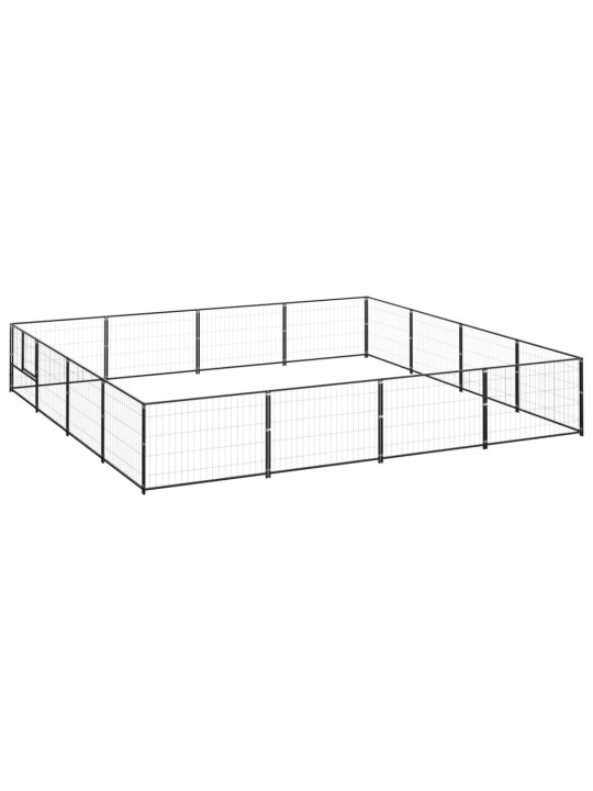Psí kotec černý 16 m² ocel