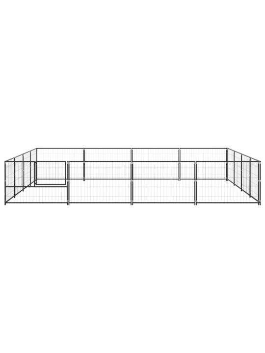 Psí kotec černý 16 m² ocel