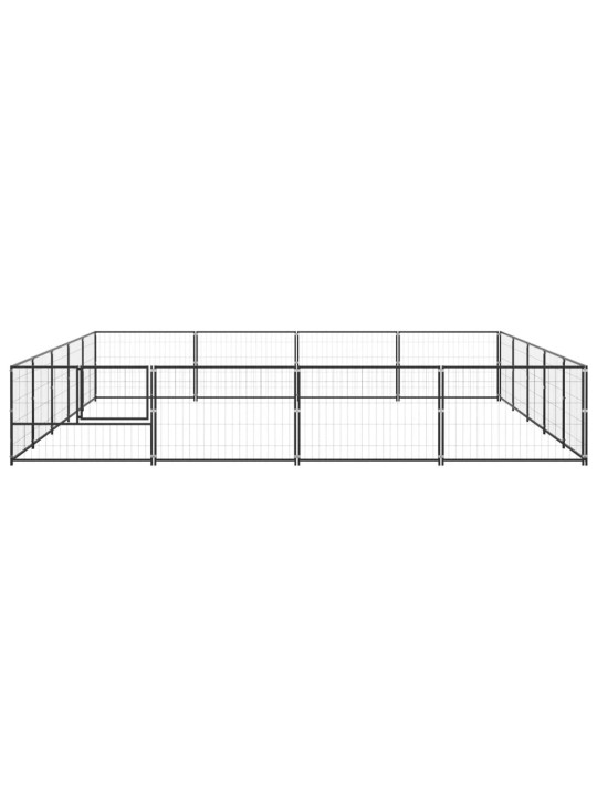 Psí kotec černý 20 m² ocel