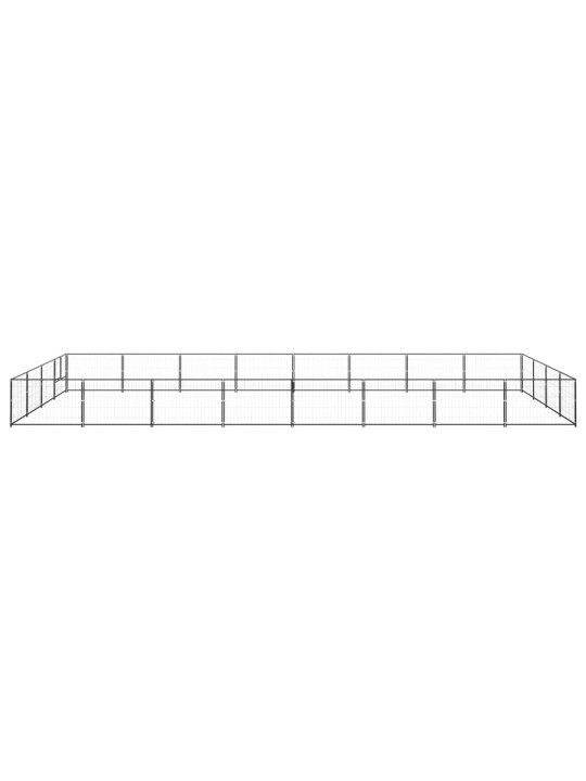 Psí kotec černý 32 m² ocel