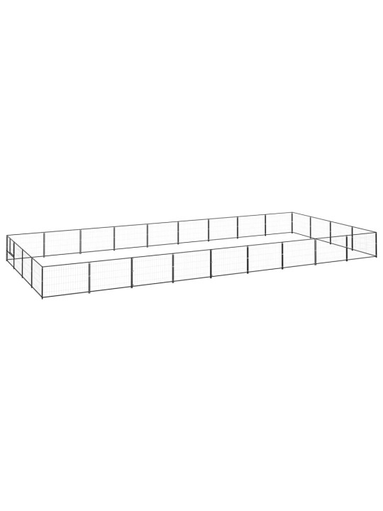 Psí kotec černý 36 m² ocel